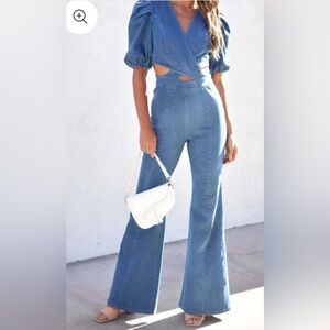 Flying Tomato Blue Denim Dress